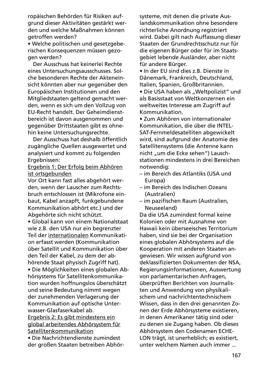 Seite 167 des Verfassungsschutzbericht 2000 Niedersachsen