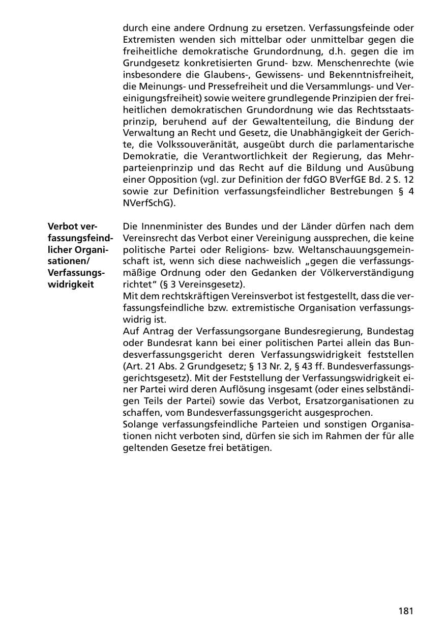 Seite 181 des Verfassungsschutzbericht 2000 Niedersachsen