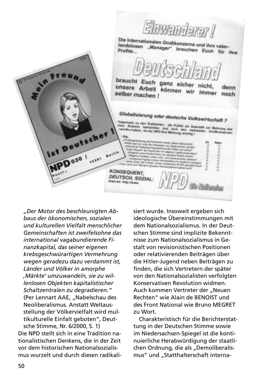 Seite 50 des Verfassungsschutzbericht 2000 Niedersachsen