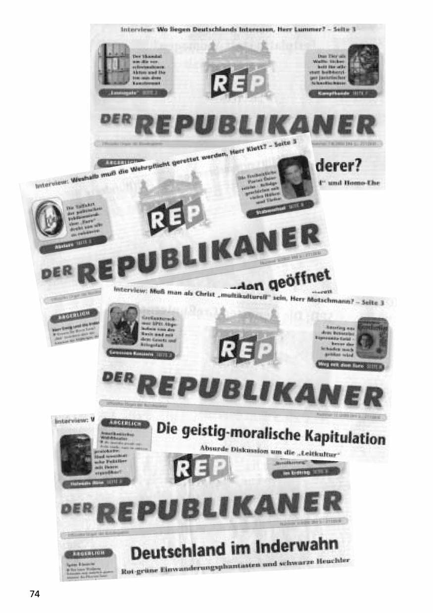 Seite 74 des Verfassungsschutzbericht 2000 Niedersachsen