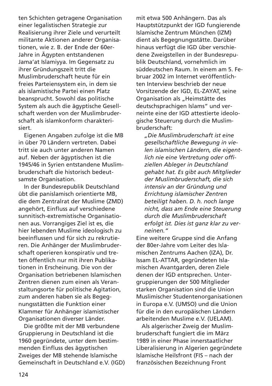 Seite 125 des Verfassungsschutzbericht 2001 Niedersachsen