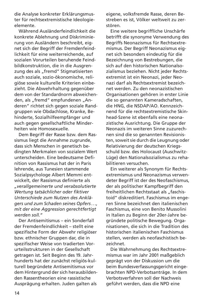 Seite 15 des Verfassungsschutzbericht 2001 Niedersachsen