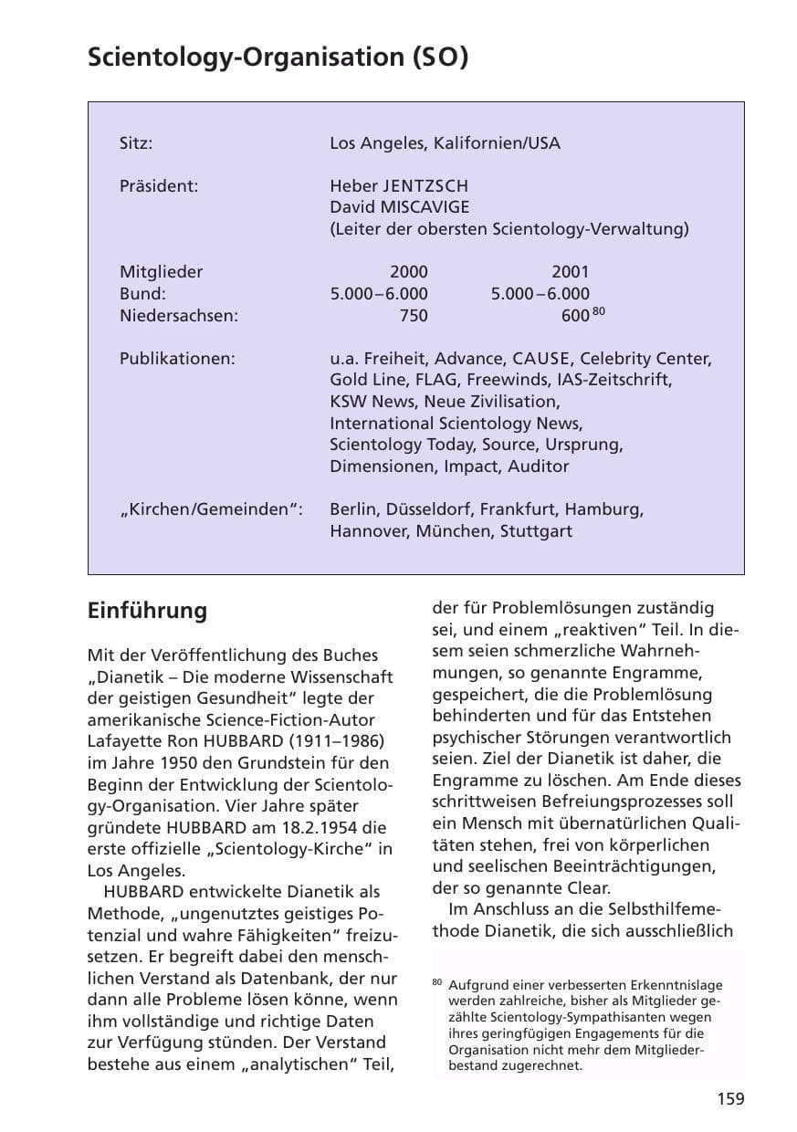 Seite 160 des Verfassungsschutzbericht 2001 Niedersachsen