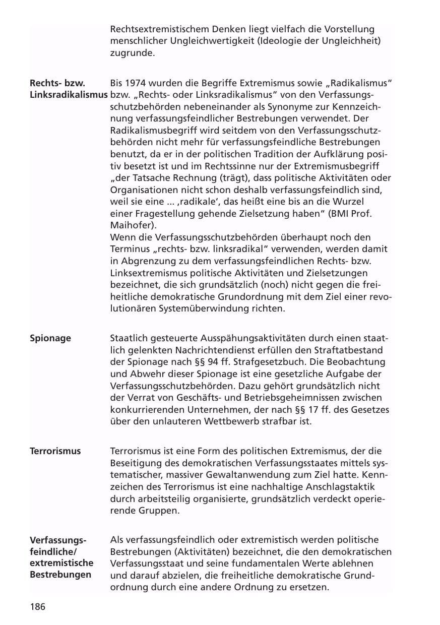 Seite 187 des Verfassungsschutzbericht 2001 Niedersachsen