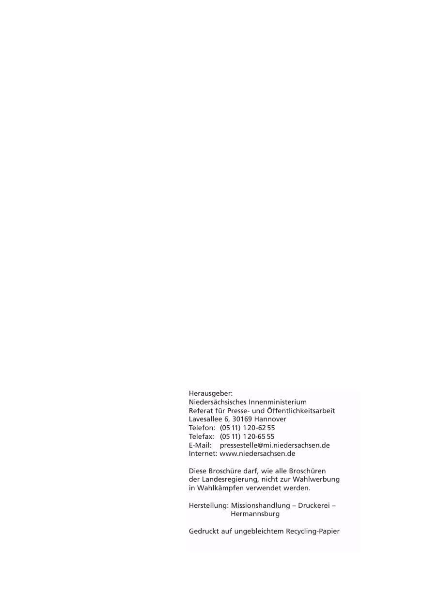 Seite 200 des Verfassungsschutzbericht 2001 Niedersachsen