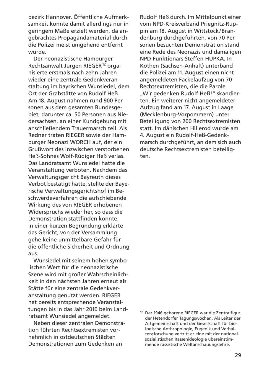 Seite 30 des Verfassungsschutzbericht 2001 Niedersachsen