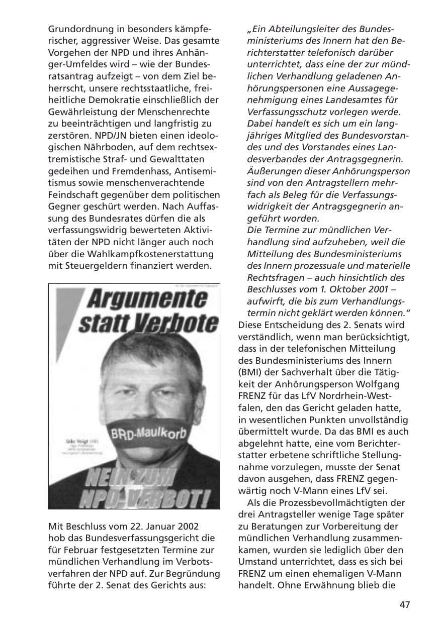 Seite 48 des Verfassungsschutzbericht 2001 Niedersachsen