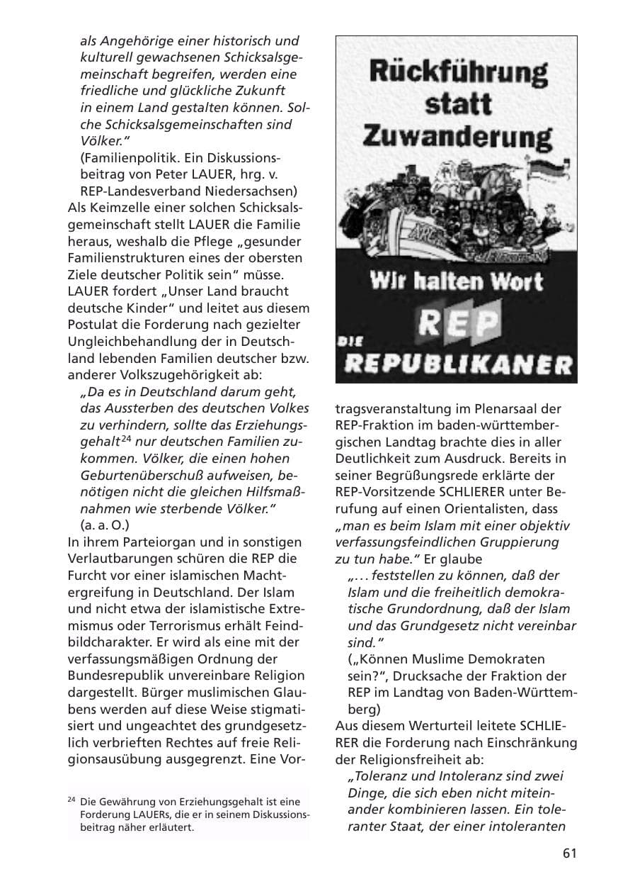 Seite 62 des Verfassungsschutzbericht 2001 Niedersachsen