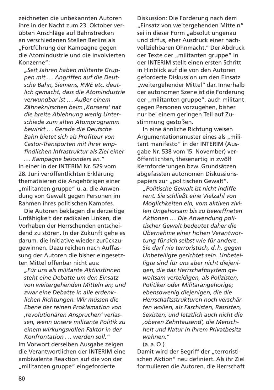 Seite 81 des Verfassungsschutzbericht 2001 Niedersachsen