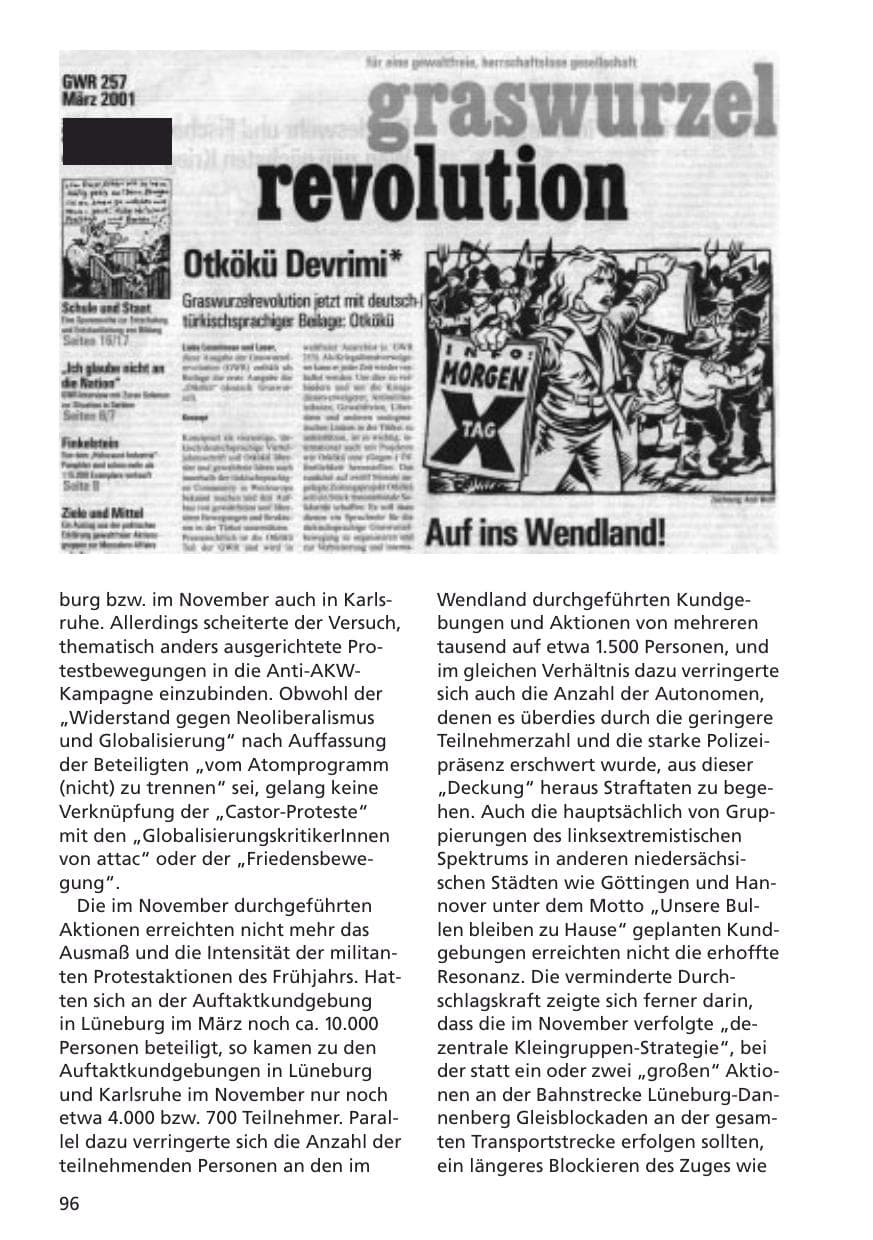 Seite 97 des Verfassungsschutzbericht 2001 Niedersachsen