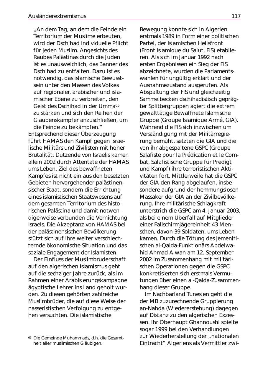 Seite 119 des Verfassungsschutzbericht 2002 Niedersachsen