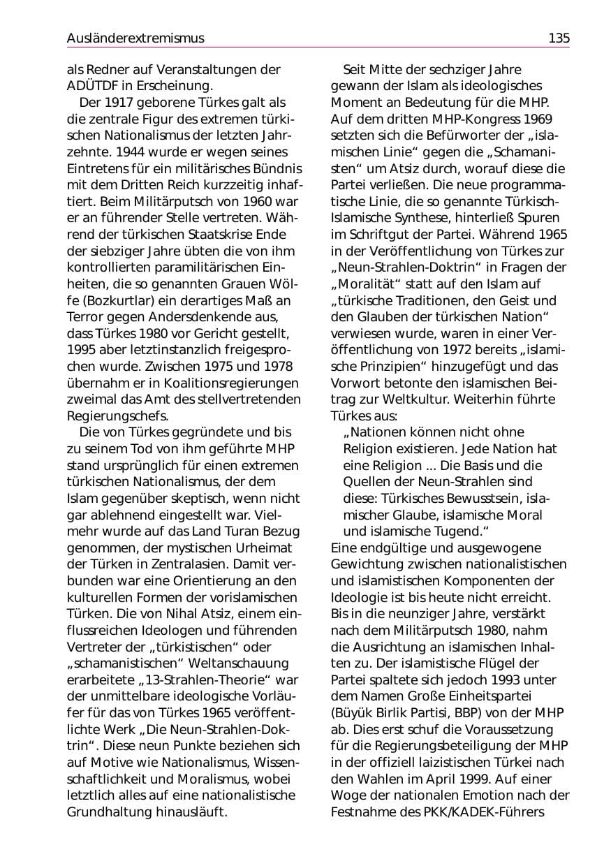 Seite 137 des Verfassungsschutzbericht 2002 Niedersachsen