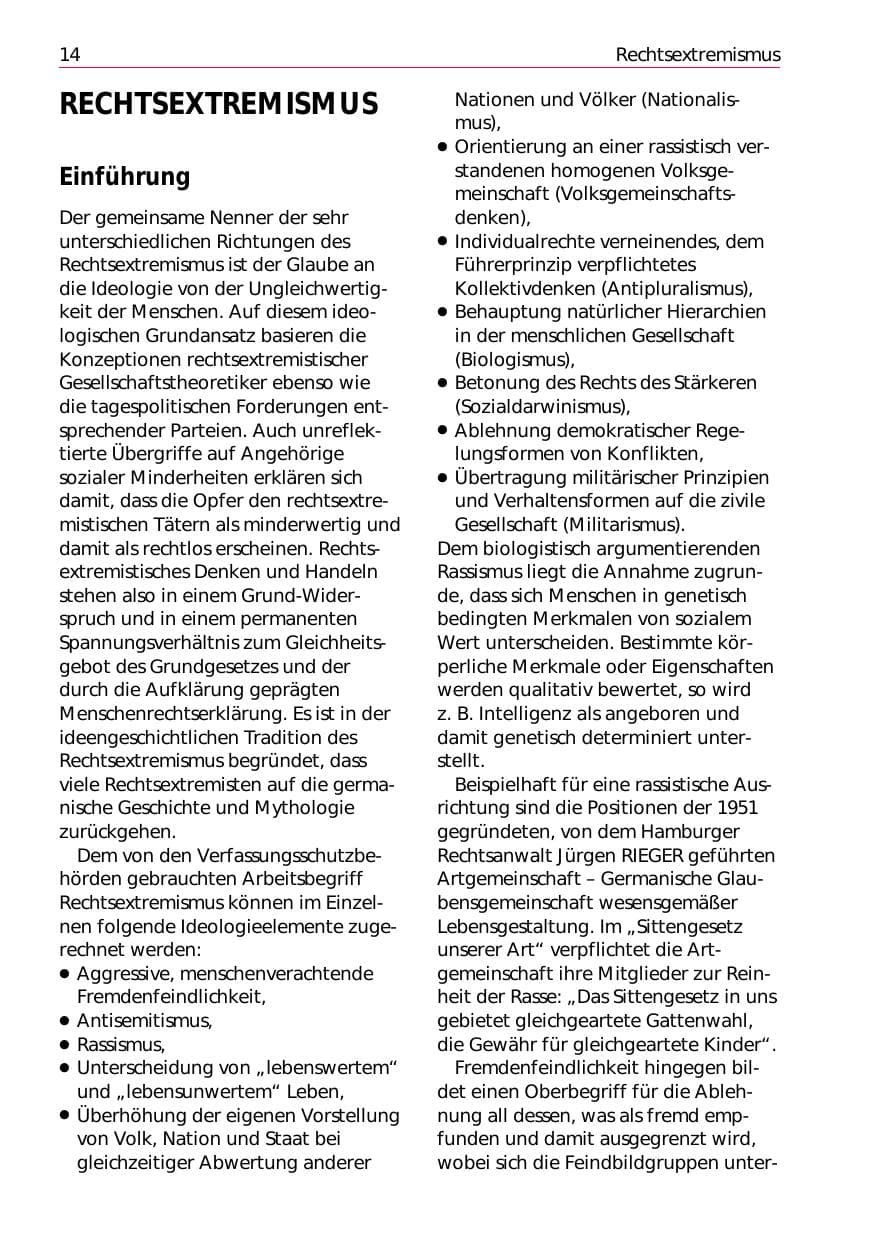 Seite 16 des Verfassungsschutzbericht 2002 Niedersachsen