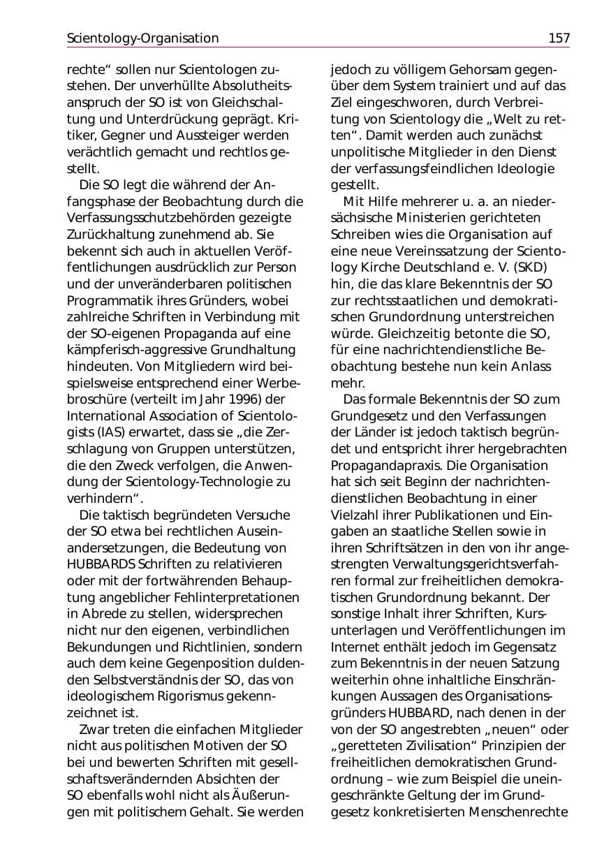 Seite 159 des Verfassungsschutzbericht 2002 Niedersachsen