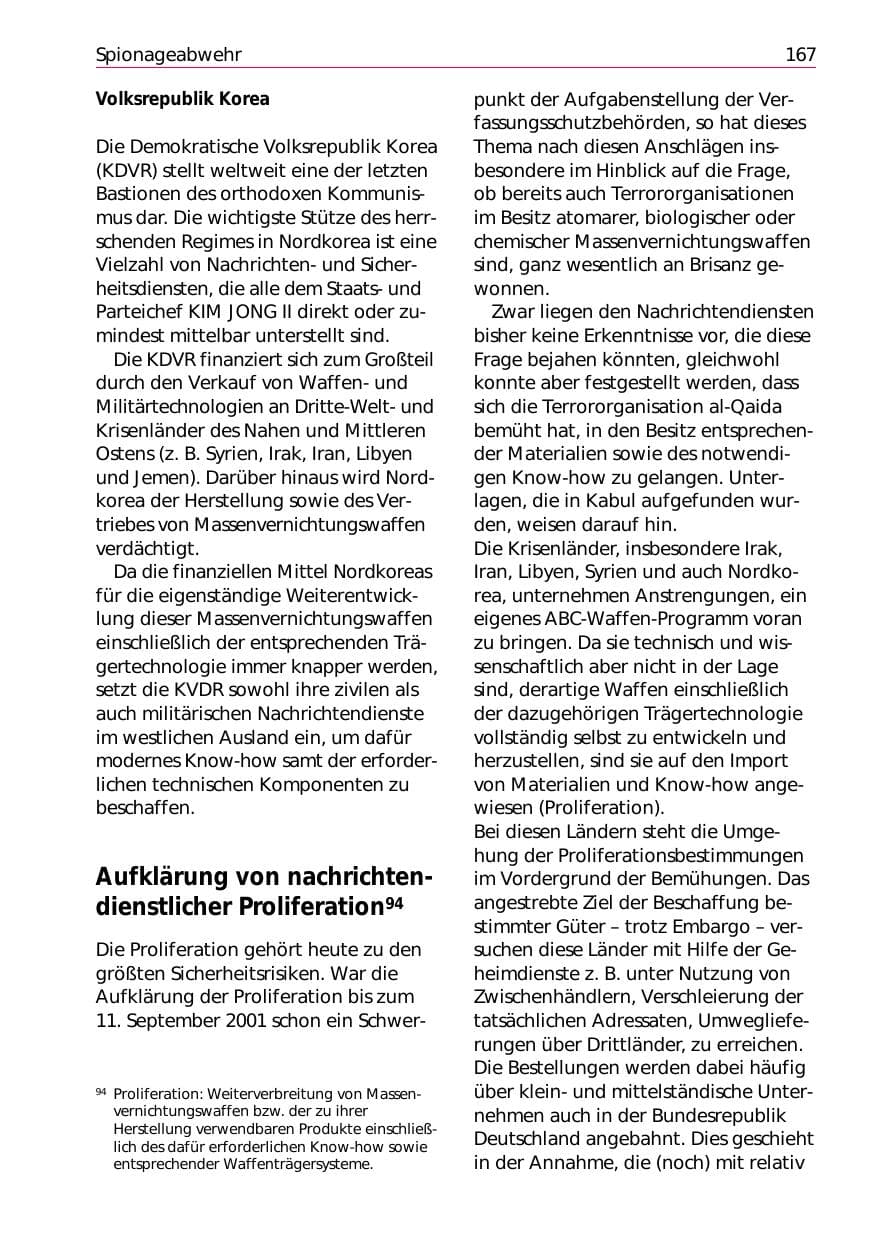 Seite 169 des Verfassungsschutzbericht 2002 Niedersachsen