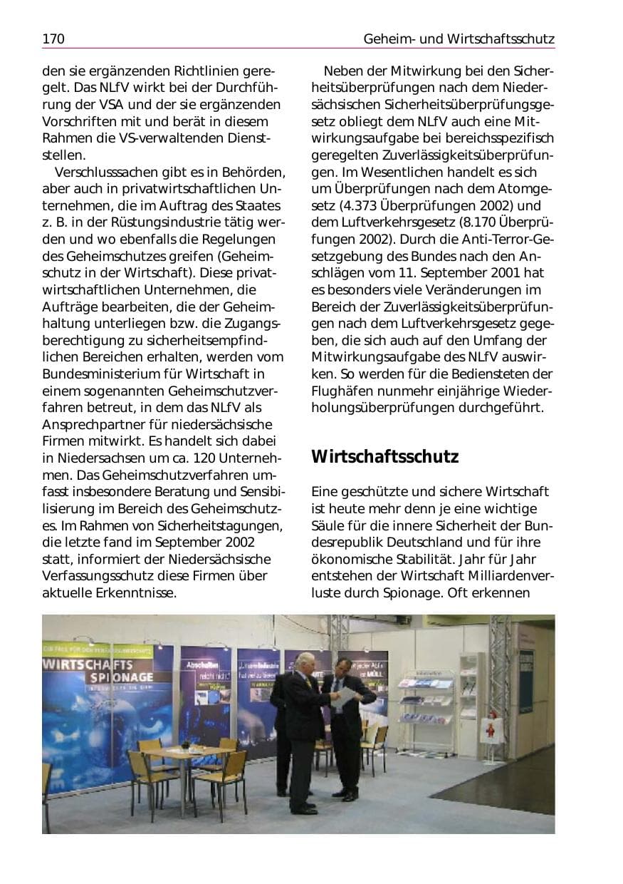 Seite 172 des Verfassungsschutzbericht 2002 Niedersachsen