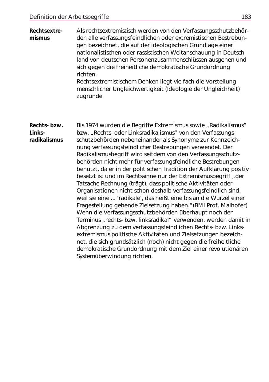 Seite 185 des Verfassungsschutzbericht 2002 Niedersachsen