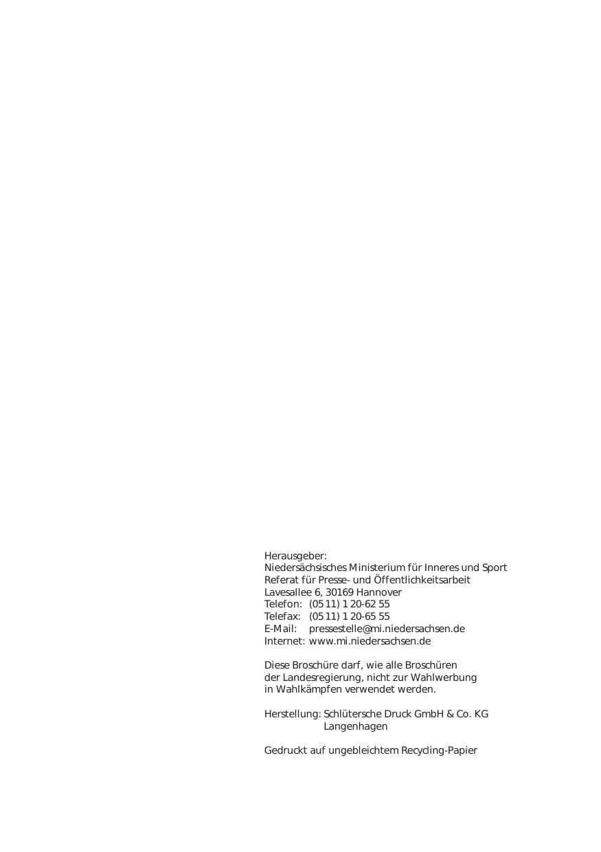 Seite 205 des Verfassungsschutzbericht 2002 Niedersachsen