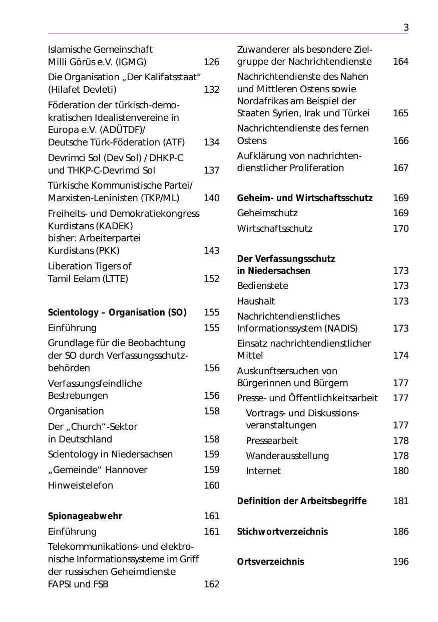 Seite 5 des Verfassungsschutzbericht 2002 Niedersachsen
