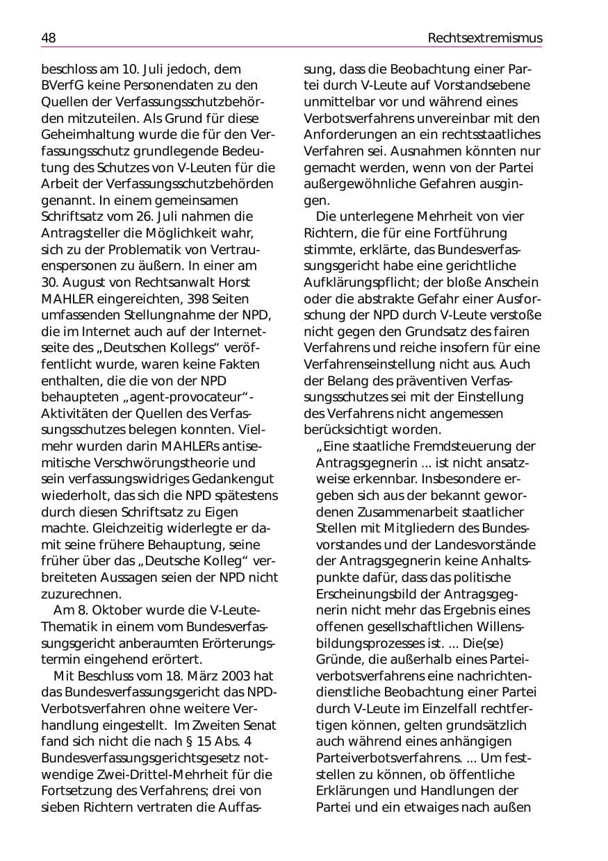 Seite 50 des Verfassungsschutzbericht 2002 Niedersachsen