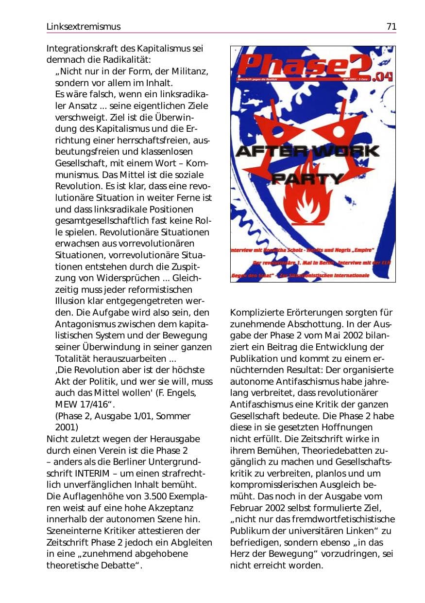 Seite 73 des Verfassungsschutzbericht 2002 Niedersachsen