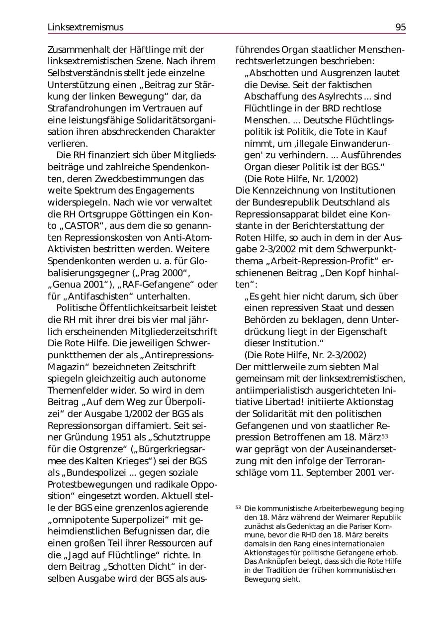 Seite 97 des Verfassungsschutzbericht 2002 Niedersachsen