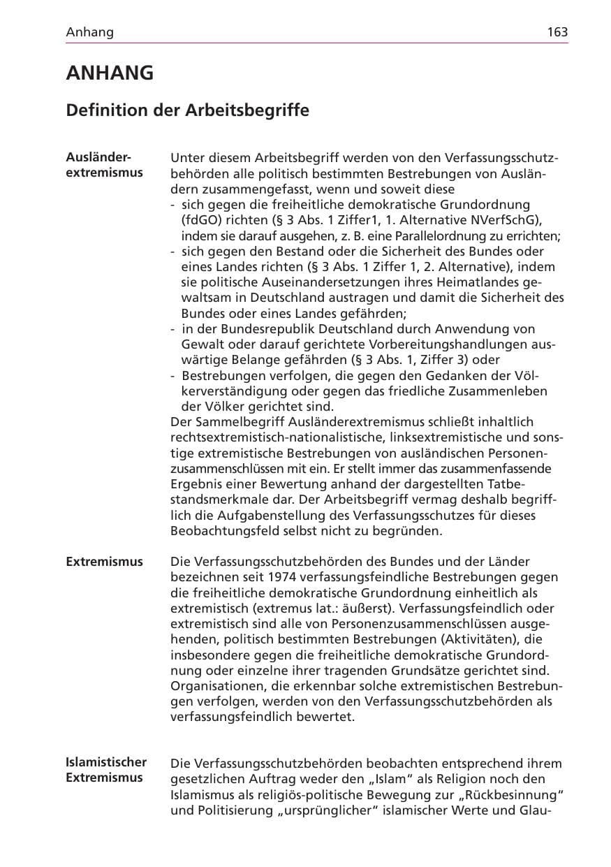 Seite 163 des Verfassungsschutzbericht 2003 Niedersachsen