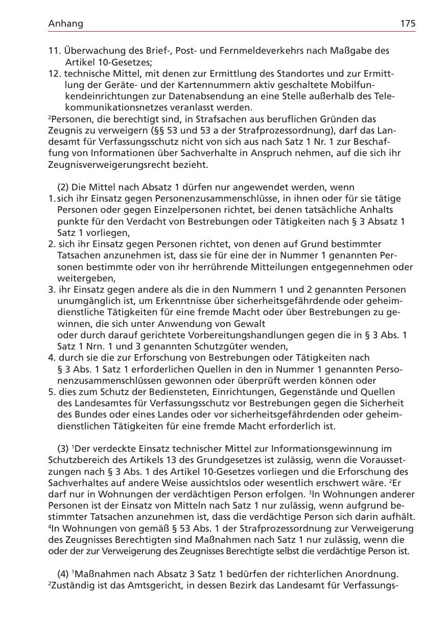 Seite 175 des Verfassungsschutzbericht 2003 Niedersachsen