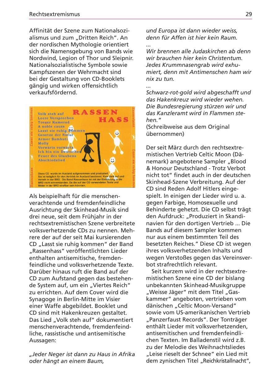 Seite 29 des Verfassungsschutzbericht 2003 Niedersachsen