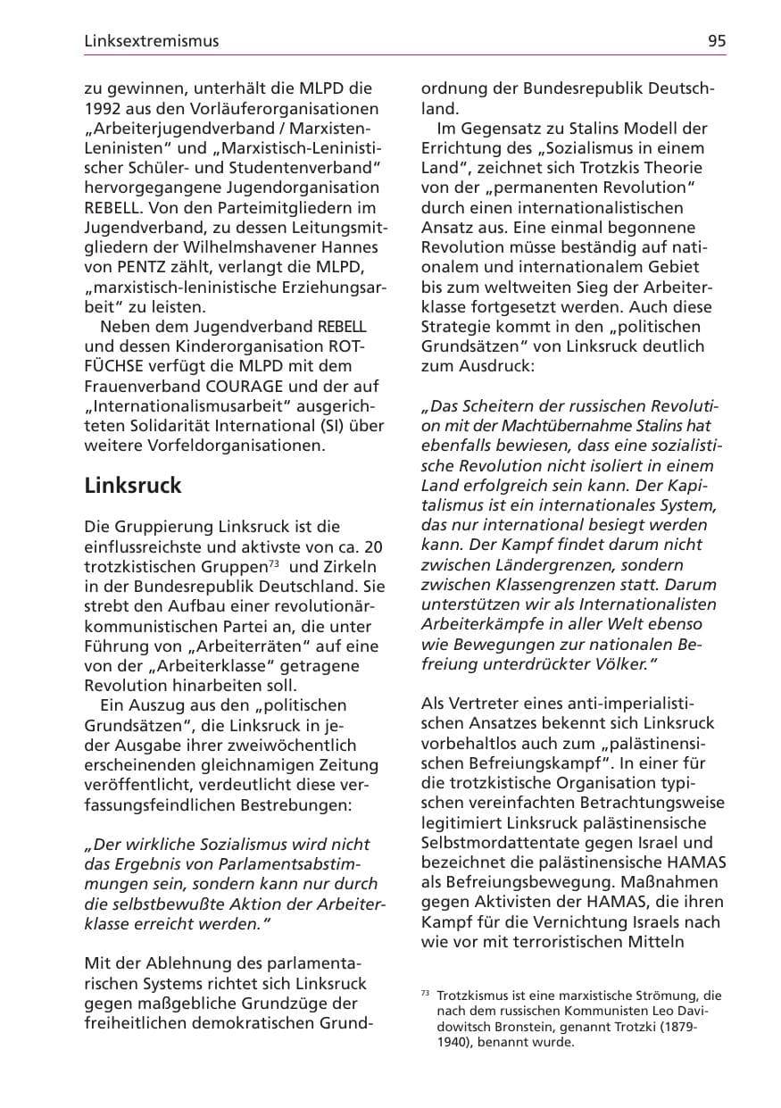 Seite 95 des Verfassungsschutzbericht 2003 Niedersachsen