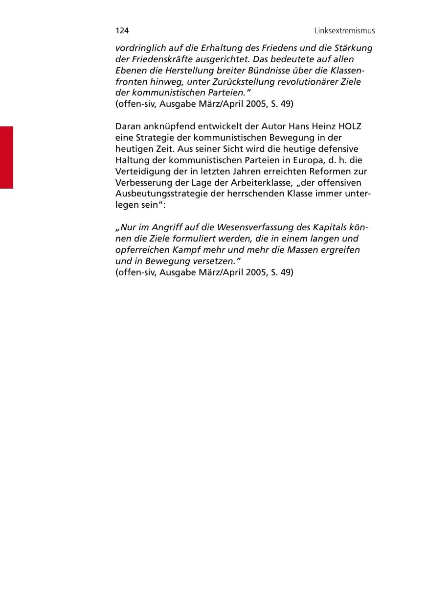 Seite 124 des Verfassungsschutzbericht 2005 Niedersachsen