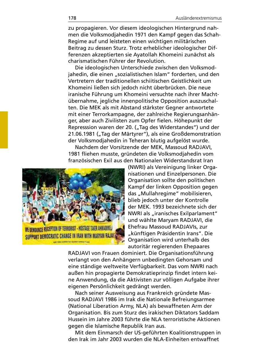 Seite 178 des Verfassungsschutzbericht 2005 Niedersachsen