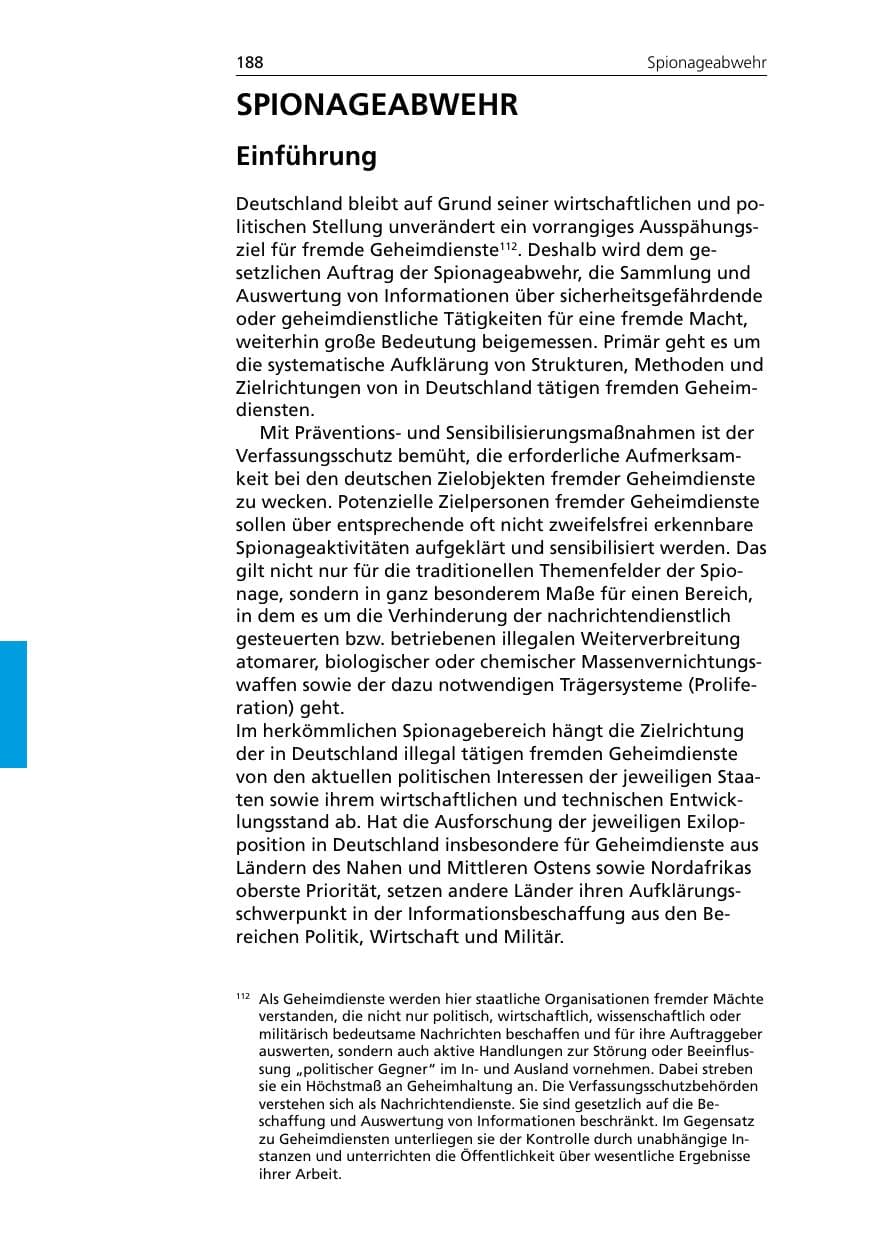Seite 188 des Verfassungsschutzbericht 2005 Niedersachsen