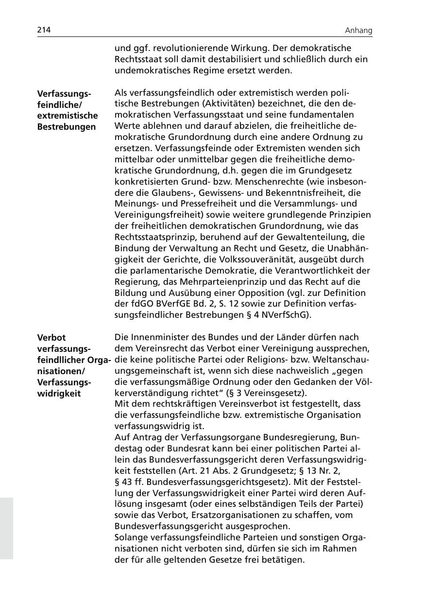 Seite 214 des Verfassungsschutzbericht 2005 Niedersachsen
