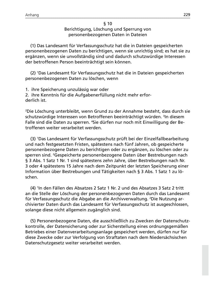 Seite 229 des Verfassungsschutzbericht 2005 Niedersachsen
