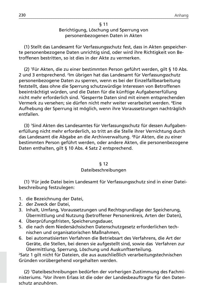 Seite 230 des Verfassungsschutzbericht 2005 Niedersachsen