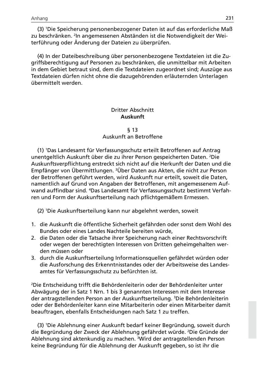 Seite 231 des Verfassungsschutzbericht 2005 Niedersachsen