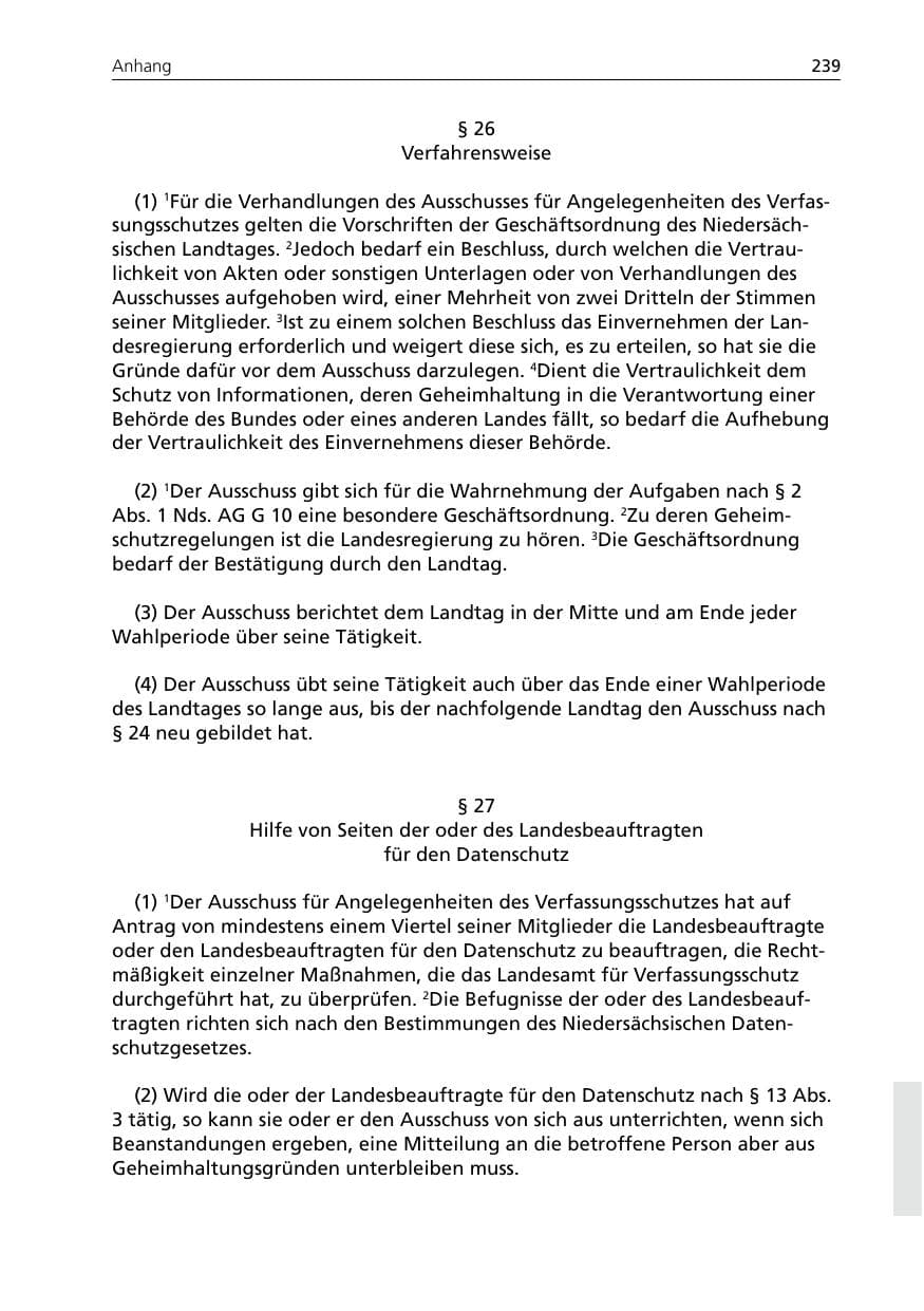 Seite 239 des Verfassungsschutzbericht 2005 Niedersachsen