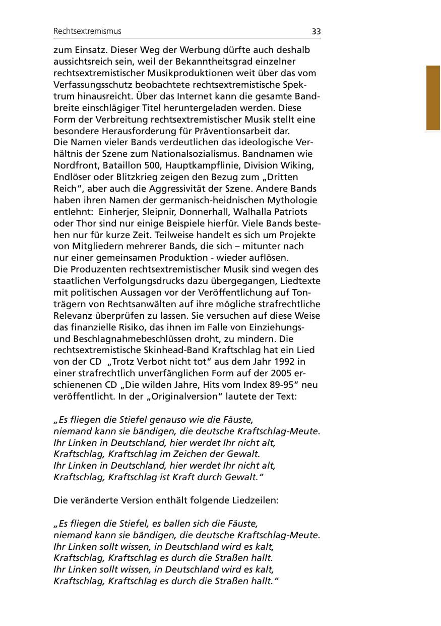 Seite 33 des Verfassungsschutzbericht 2005 Niedersachsen