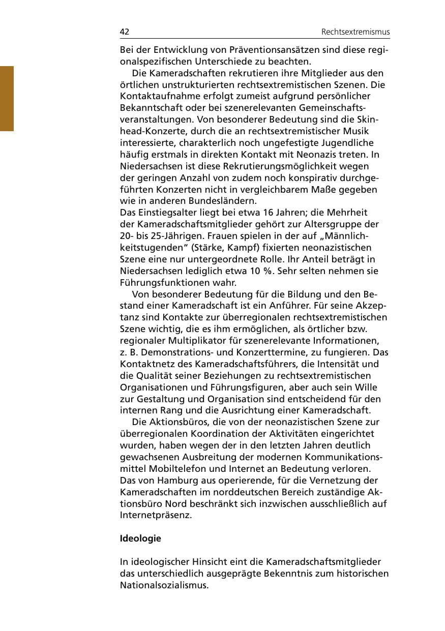 Seite 42 des Verfassungsschutzbericht 2005 Niedersachsen