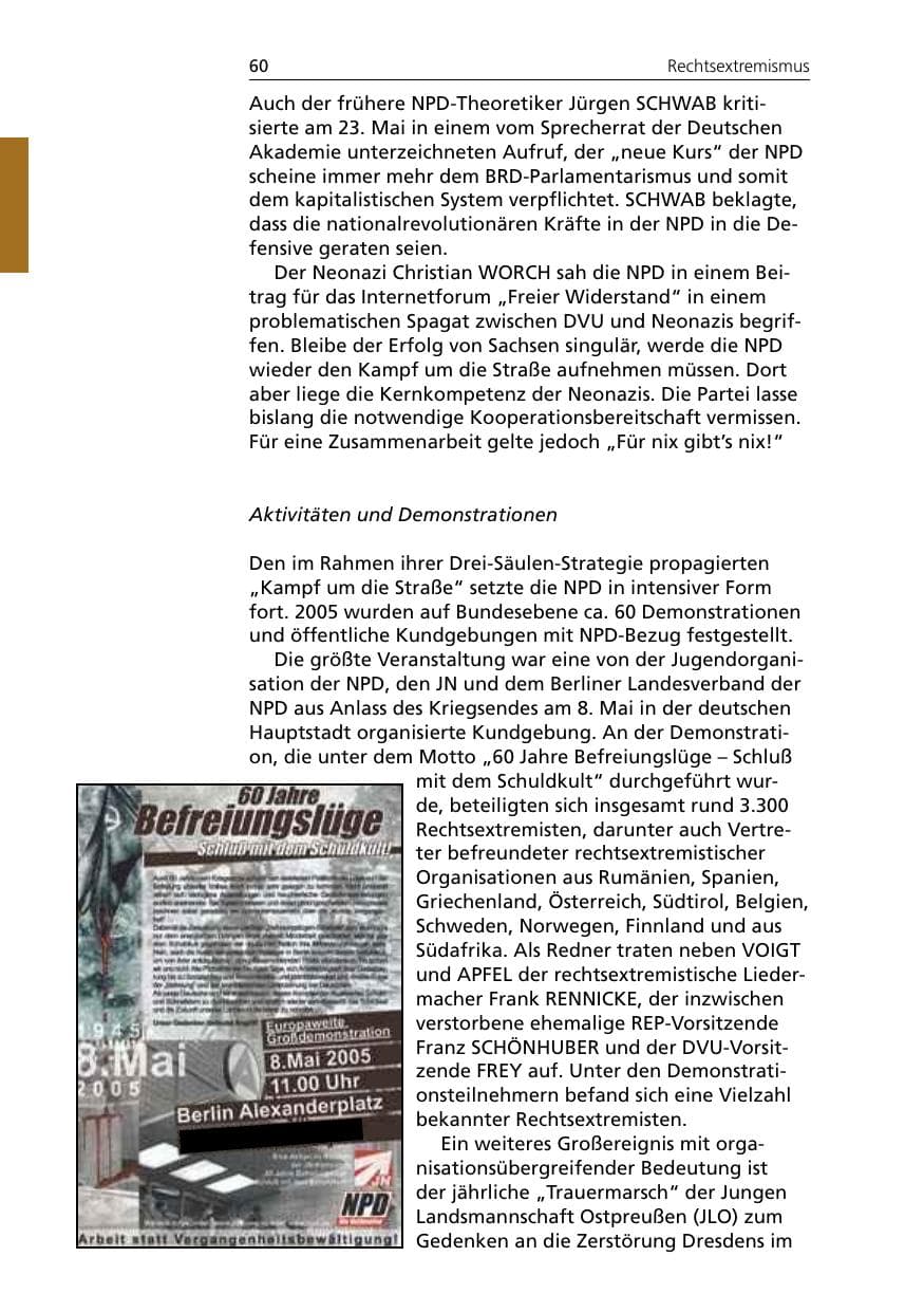 Seite 60 des Verfassungsschutzbericht 2005 Niedersachsen