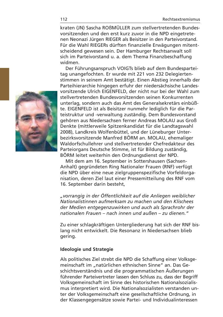 Seite 113 des Verfassungsschutzbericht 2006 Niedersachsen