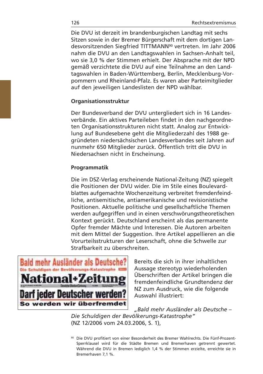 Seite 127 des Verfassungsschutzbericht 2006 Niedersachsen
