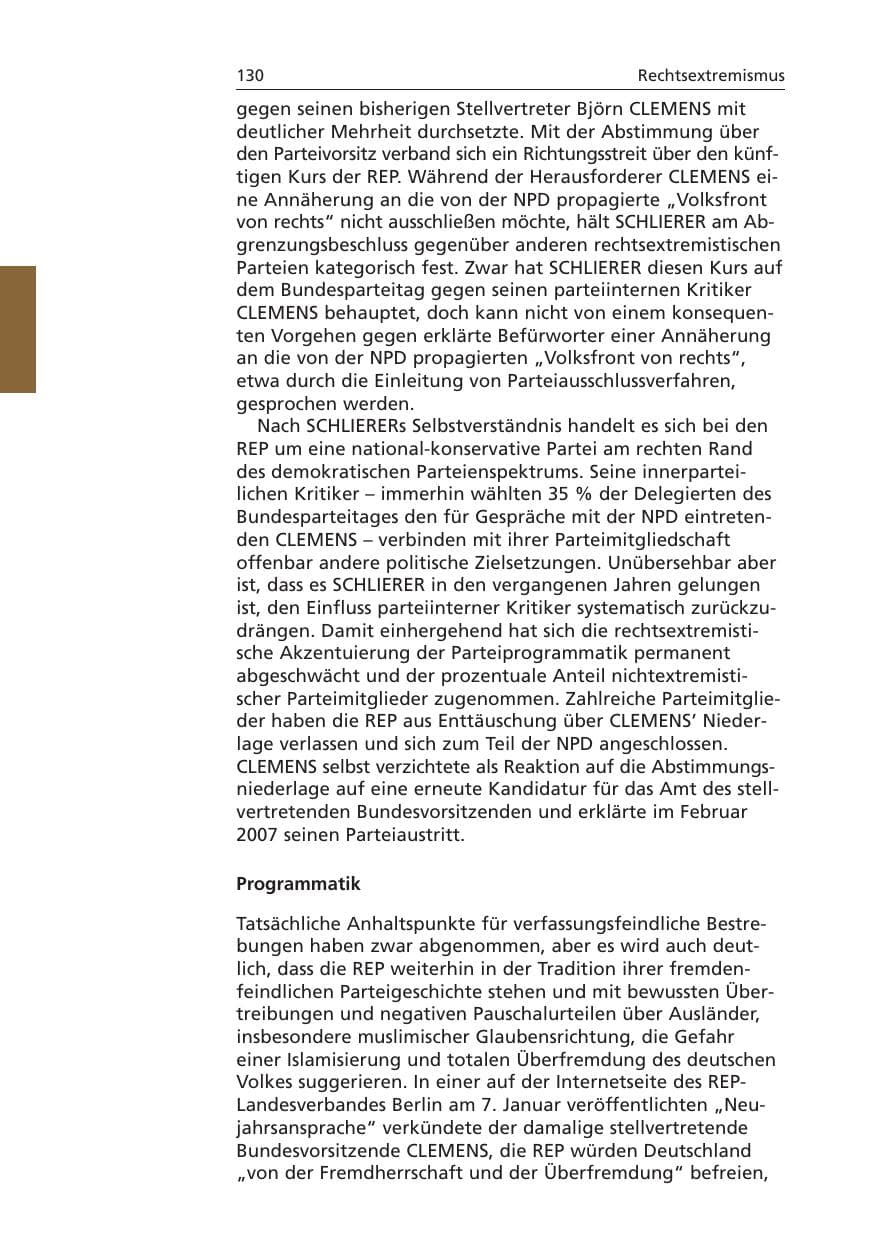 Seite 131 des Verfassungsschutzbericht 2006 Niedersachsen