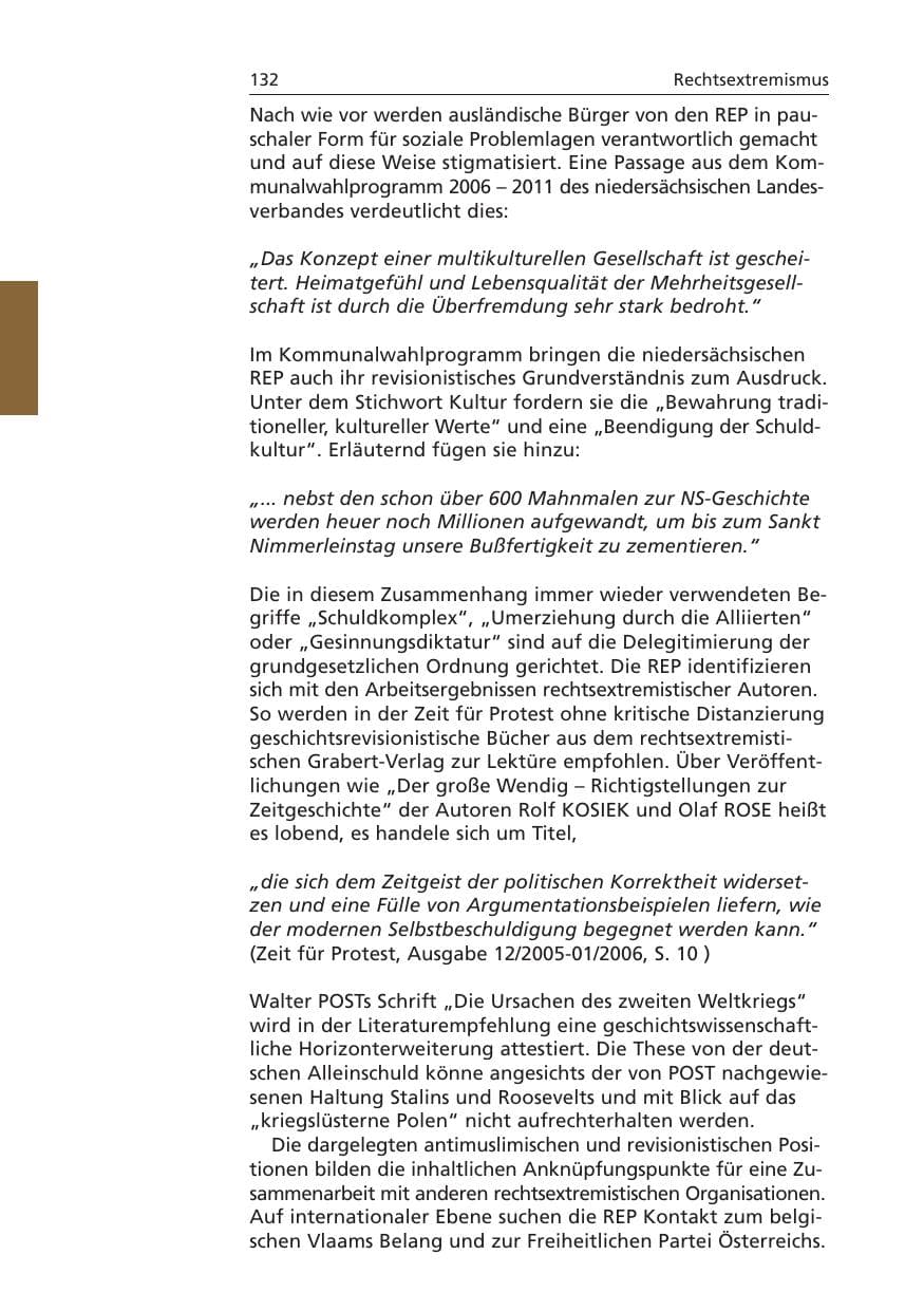 Seite 133 des Verfassungsschutzbericht 2006 Niedersachsen