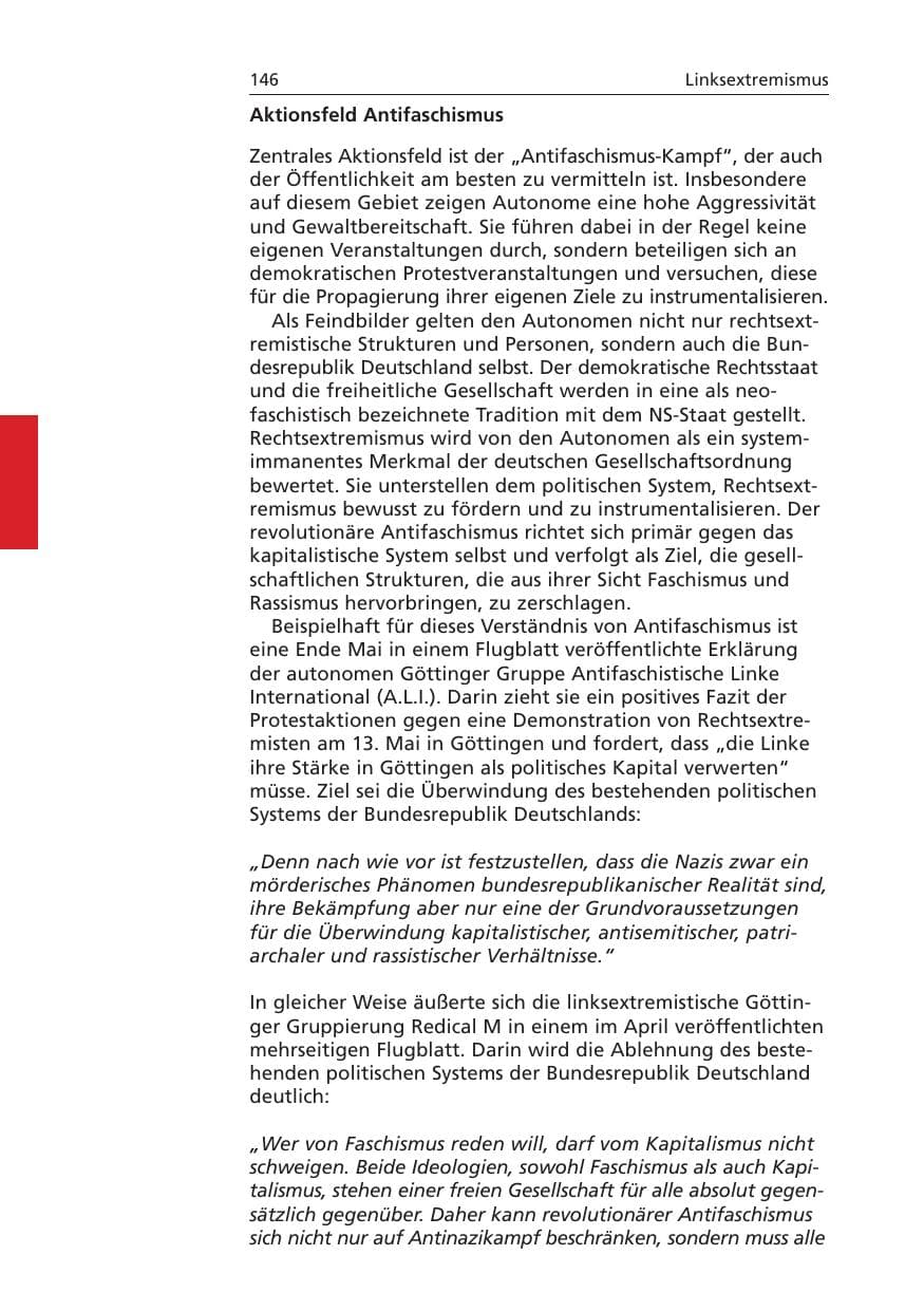 Seite 147 des Verfassungsschutzbericht 2006 Niedersachsen