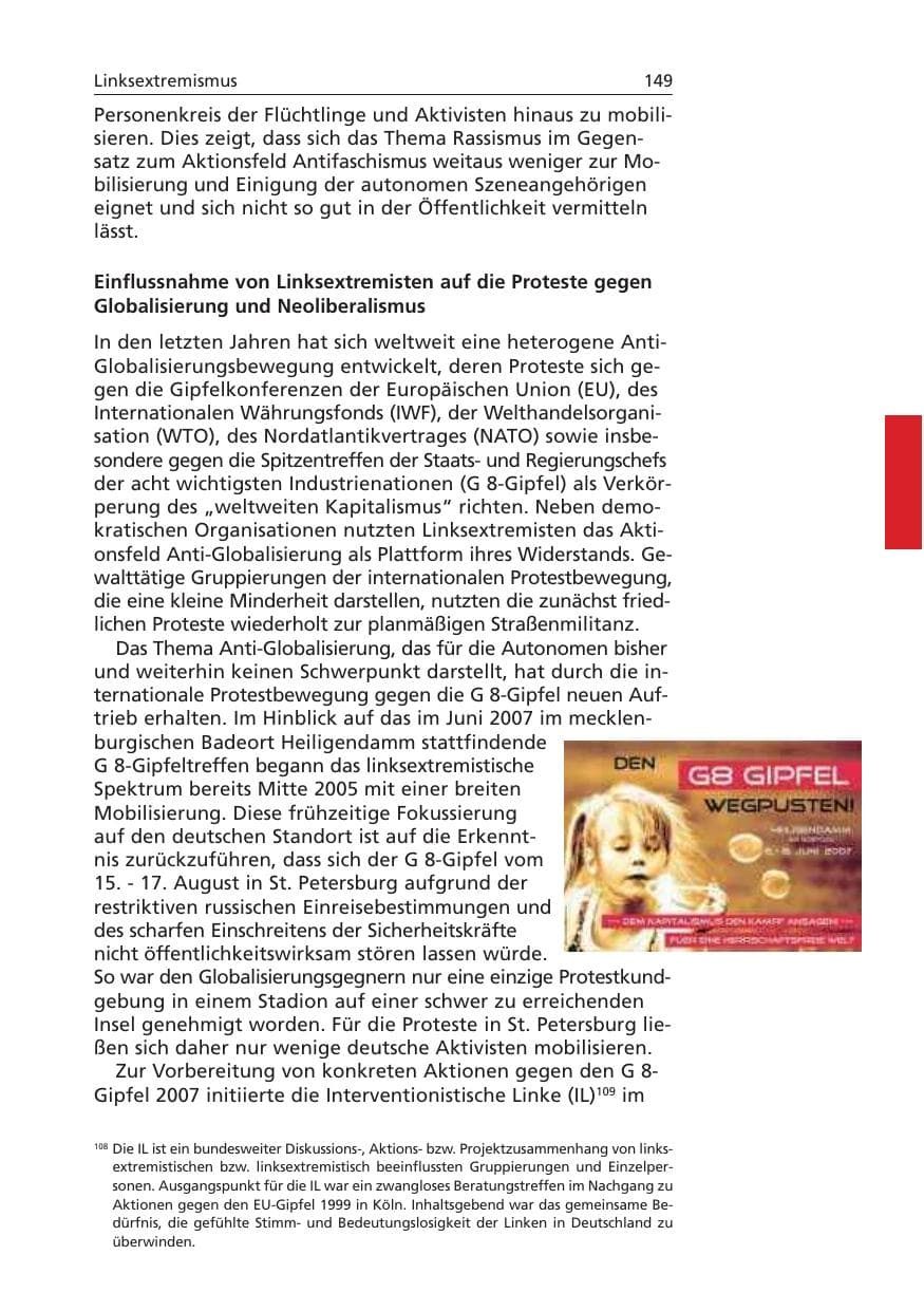 Seite 150 des Verfassungsschutzbericht 2006 Niedersachsen