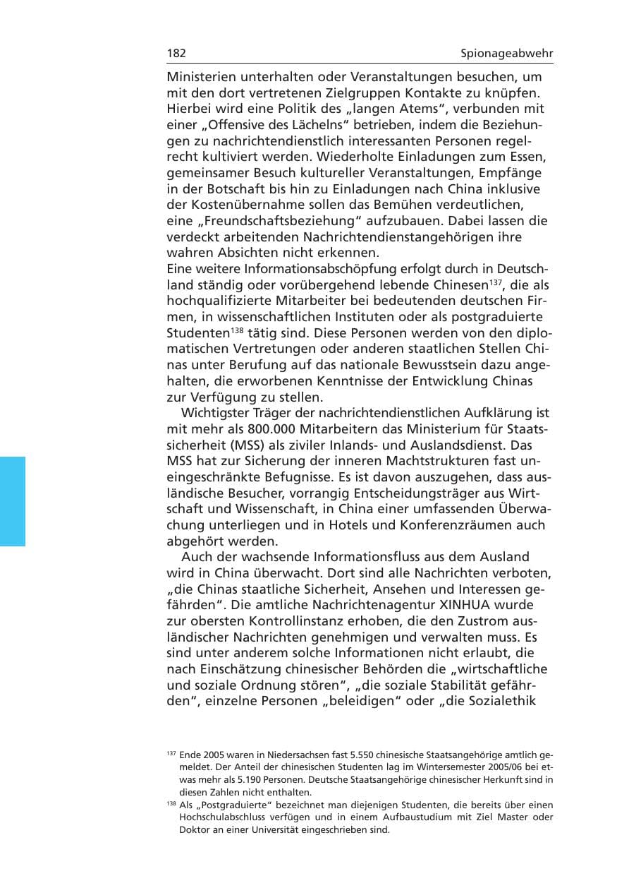 Seite 183 des Verfassungsschutzbericht 2006 Niedersachsen