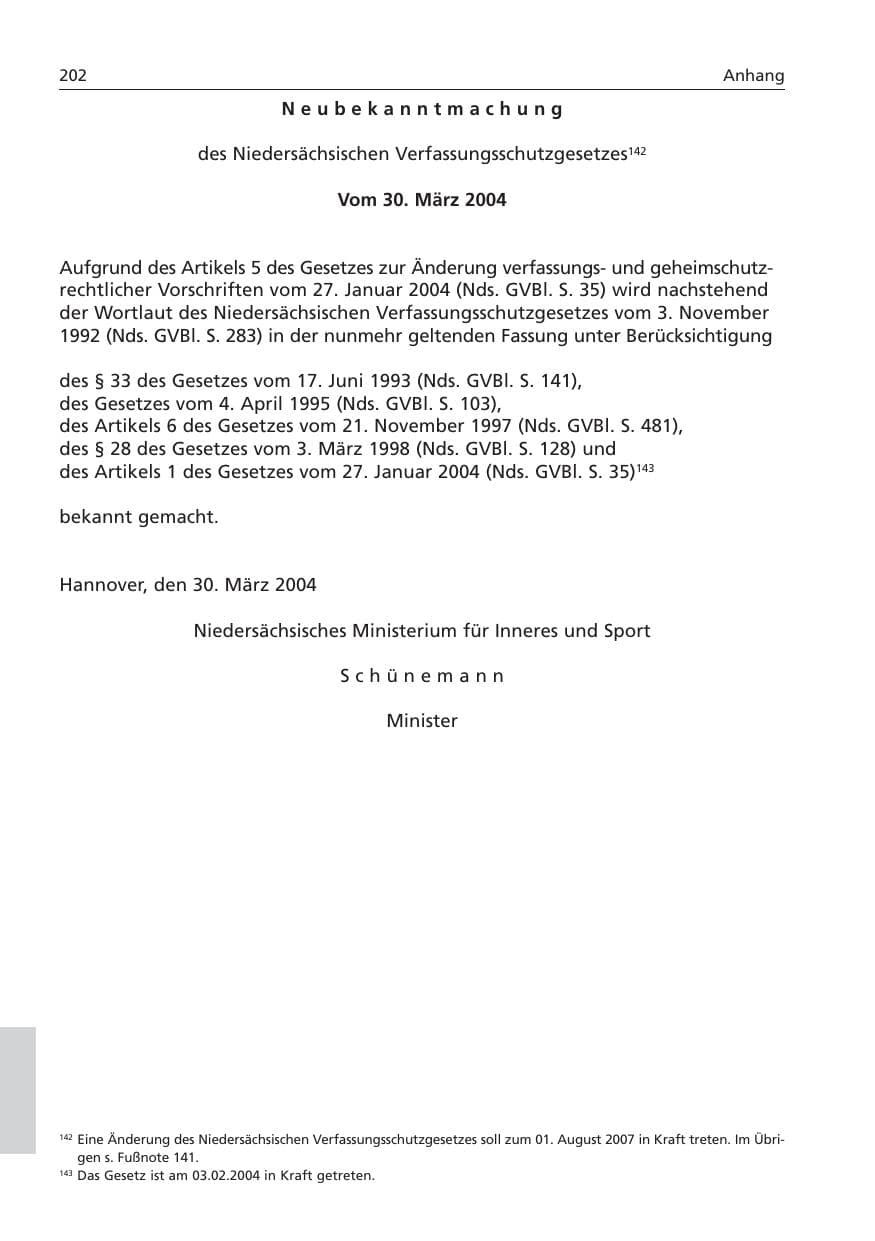 Seite 203 des Verfassungsschutzbericht 2006 Niedersachsen