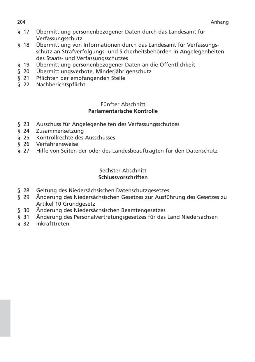 Seite 205 des Verfassungsschutzbericht 2006 Niedersachsen
